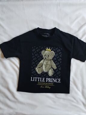 Little Prince Graphic Tee for Kids - Black